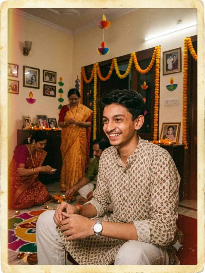 1980s Festival Celebration Portrait sample