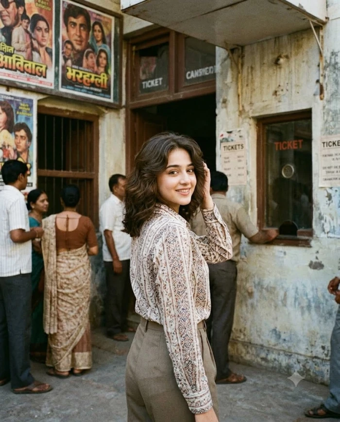 1980s Indian Cinema Hall Portrait sample