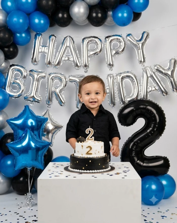 2nd Birthday Boy AI Photoshoot sample