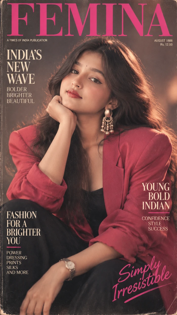 80s Luxury Fashion Magazine Cover Look sample