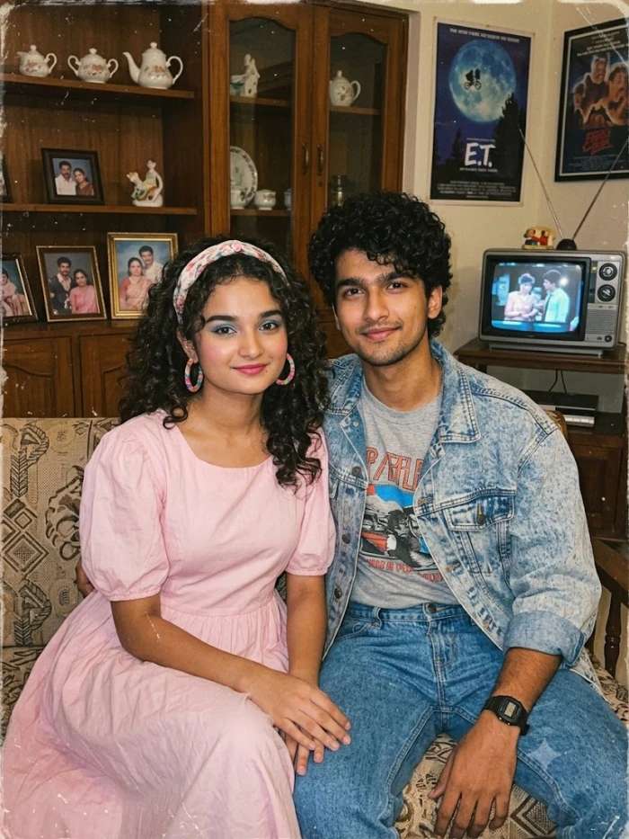A Vintage 80s Couple Portrait sample