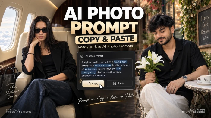 AI Photo Prompt Copy Paste: Ready-to-Use AI Photo Prompts cover