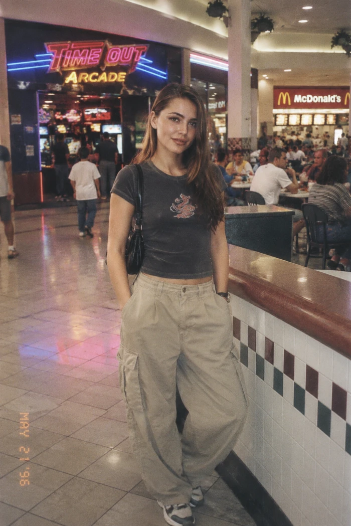 Authentic 1990s shopping mall candid sample