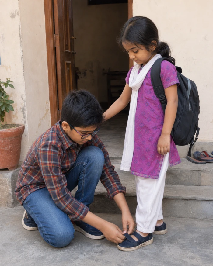 Big Brother Helping Little Sister sample