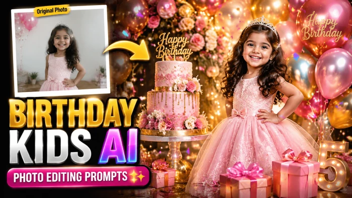 Birthday Kids AI Photo Editing Prompts cover