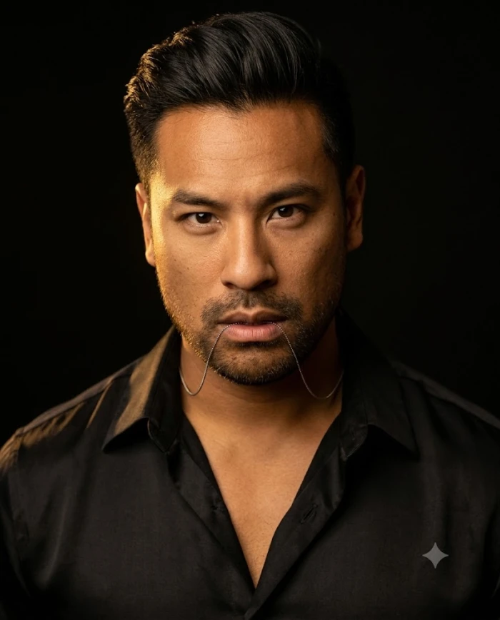 Black Shirt Luxury Studio Portrait sample