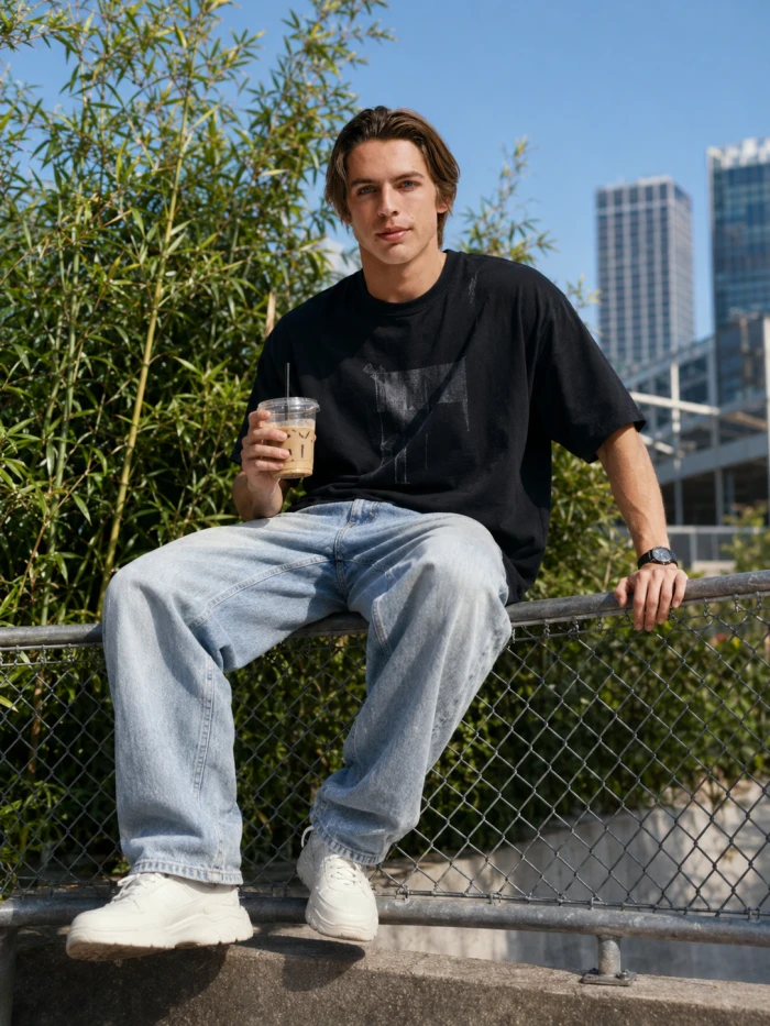 Blue Sky Urban Streetwear Portrait sample