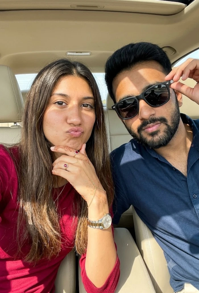 Bright Daylight Couple Car Selfie sample