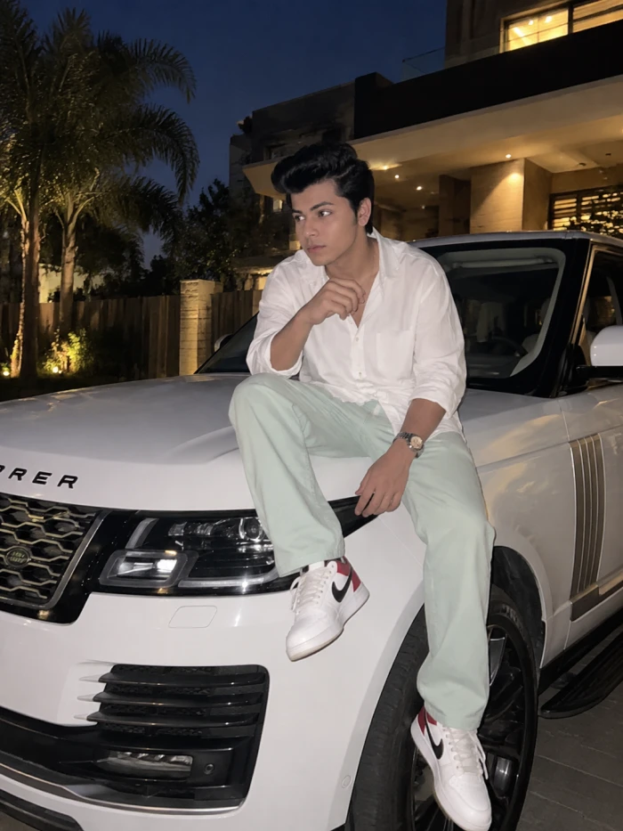 Candid Luxury SUV Night Portrait sample