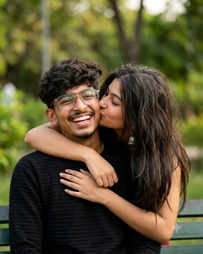 Candid Cheek Kiss Moment sample
