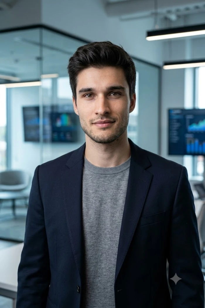 Clean Tech Workspace Portrait sample