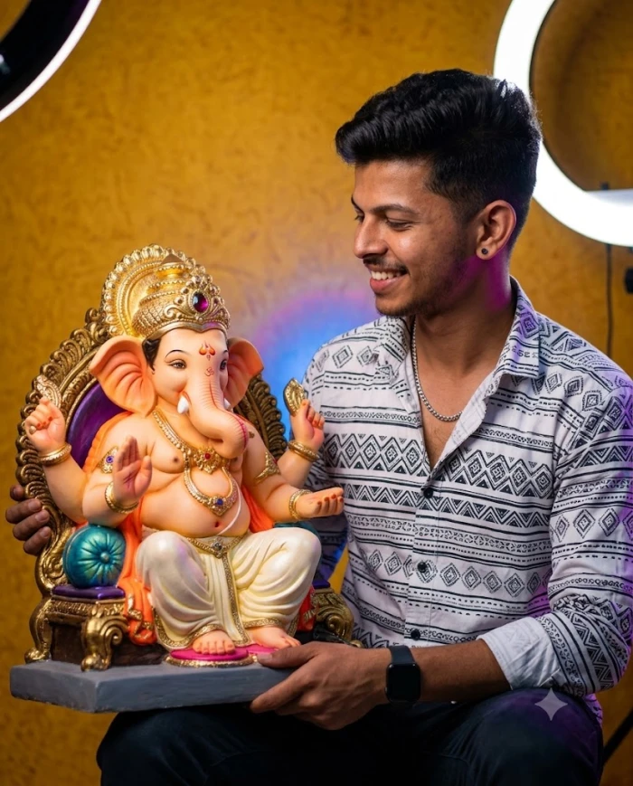 Devotional Ganpati Studio Portrait sample