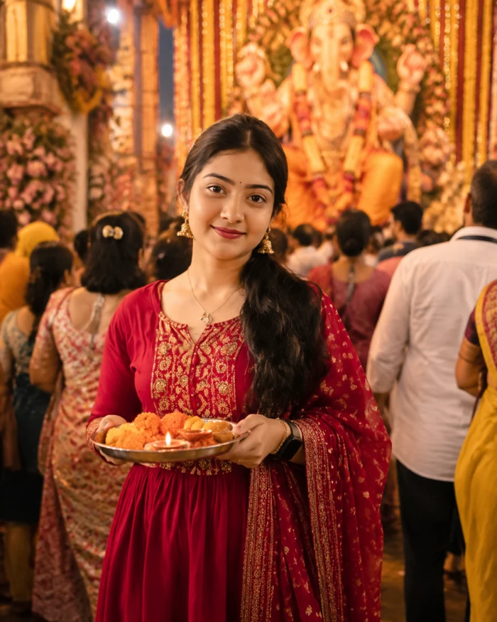 Divine Ganesh Chaturthi Celebration Look sample