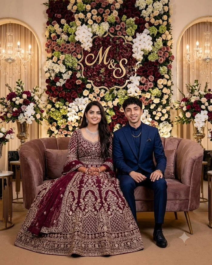 Elegant Reception Stage Portrait sample