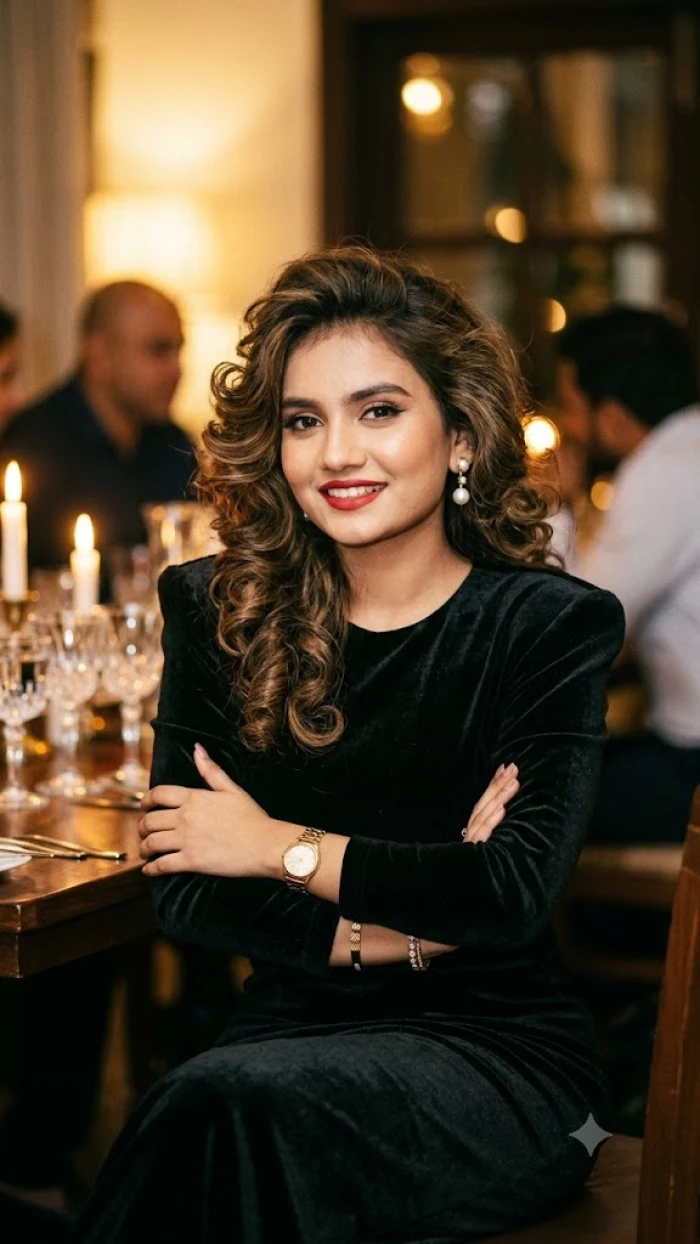 Elegant Retro Evening Star Portrait sample