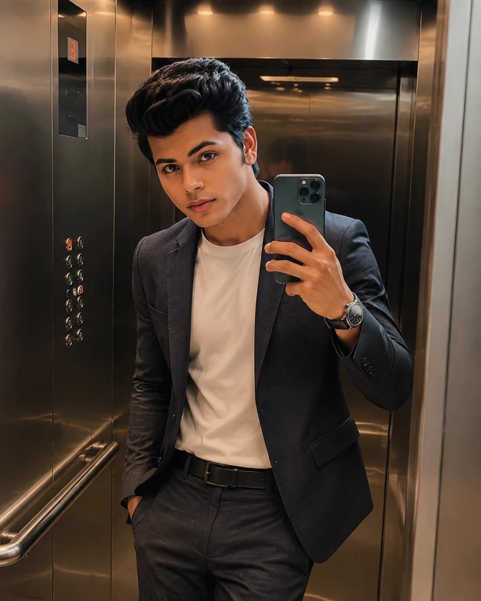 Elevator Reflection Portrait Look sample