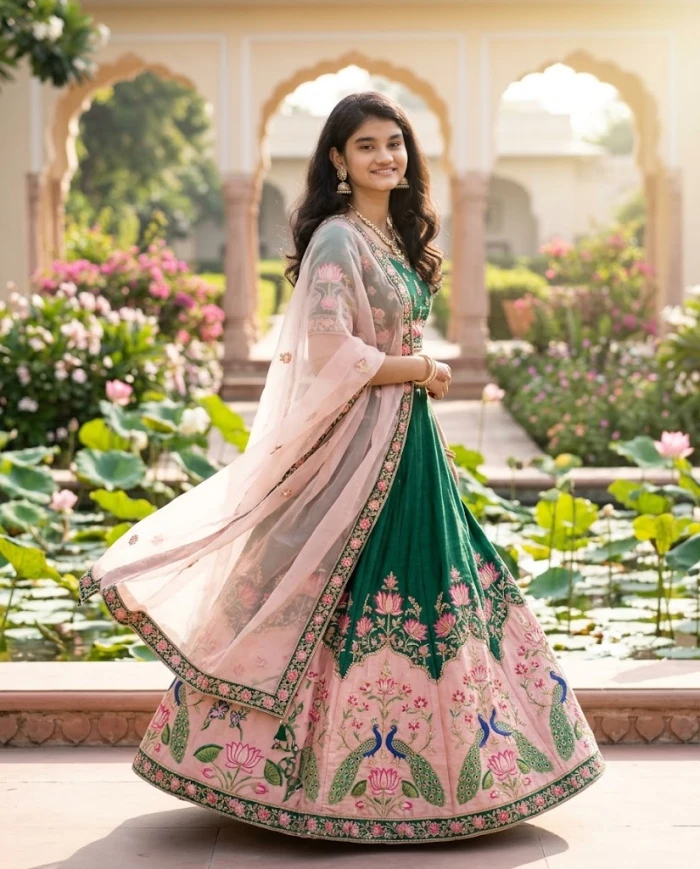 Emerald Pichwai Garden Muse sample
