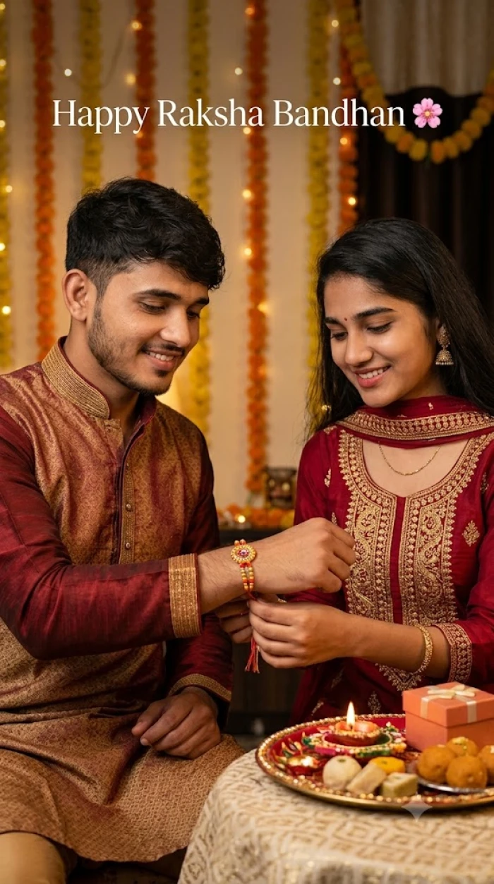 Festive Raksha Bandhan portrait sample