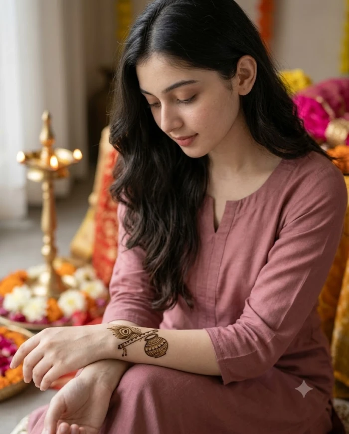 Flute & Feather Mehendi Moment sample