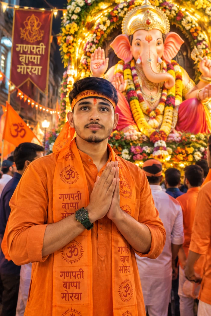 Ganpati Bappa Street Celebration Portrait sample