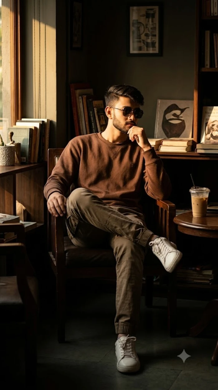 Golden Hour Café Portrait sample