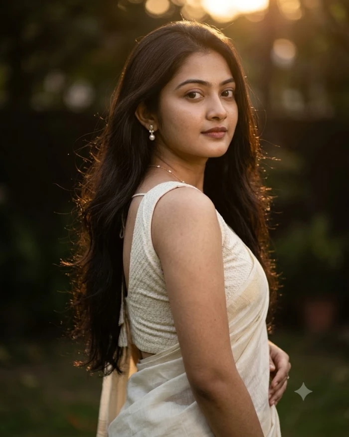 Golden Hour Saree Portrait sample
