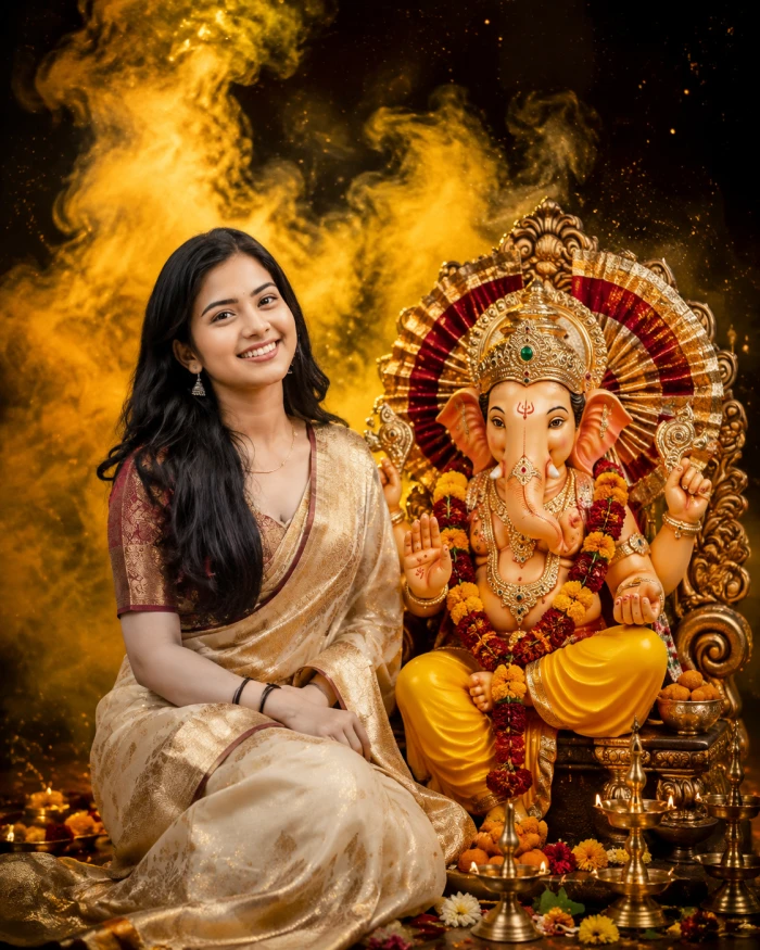 Graceful Ganpati Celebration Portrait sample