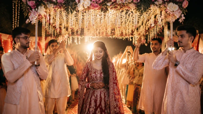 Grand Phoolon Ki Chadar Bridal Entry sample