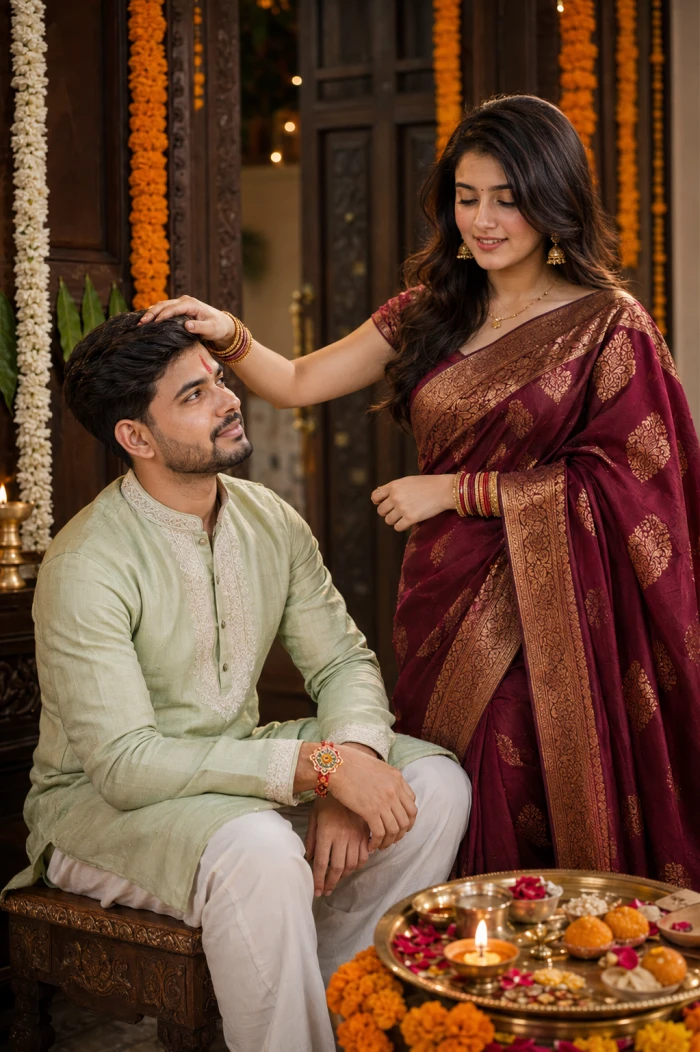 Heartfelt Rakhi Blessing Moment sample