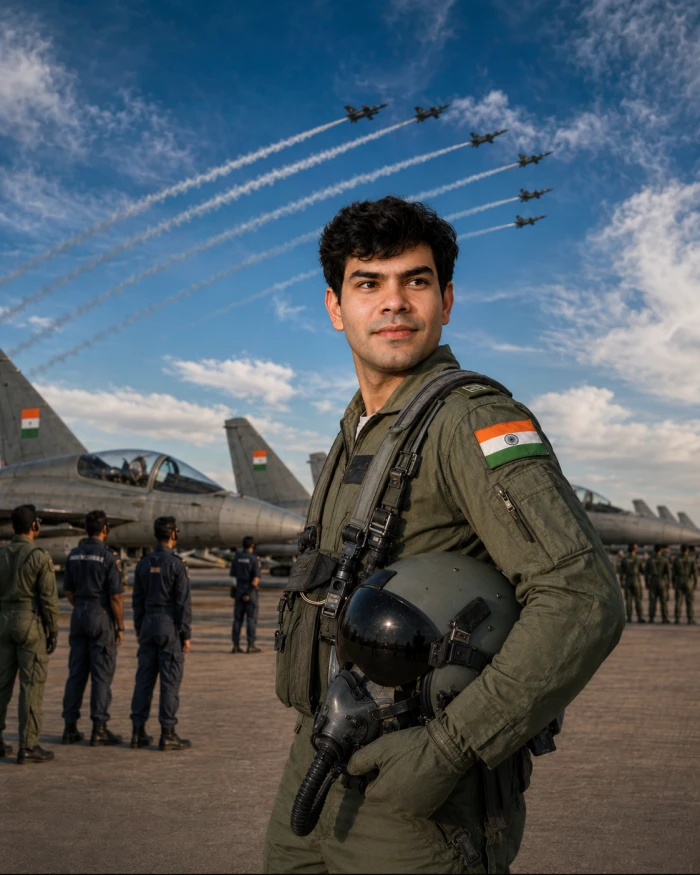 Independence Day Indian Air Force Portrait sample
