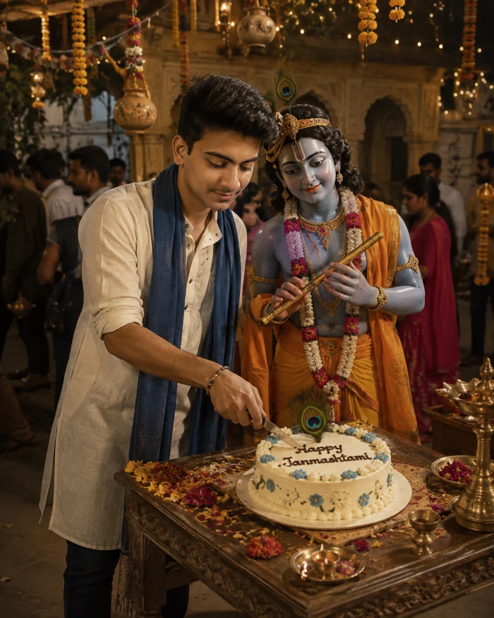 Krishna Blessings Cake Celebration sample