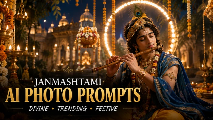 Krishna Janamasthmi AI Photo Editing Prompts cover