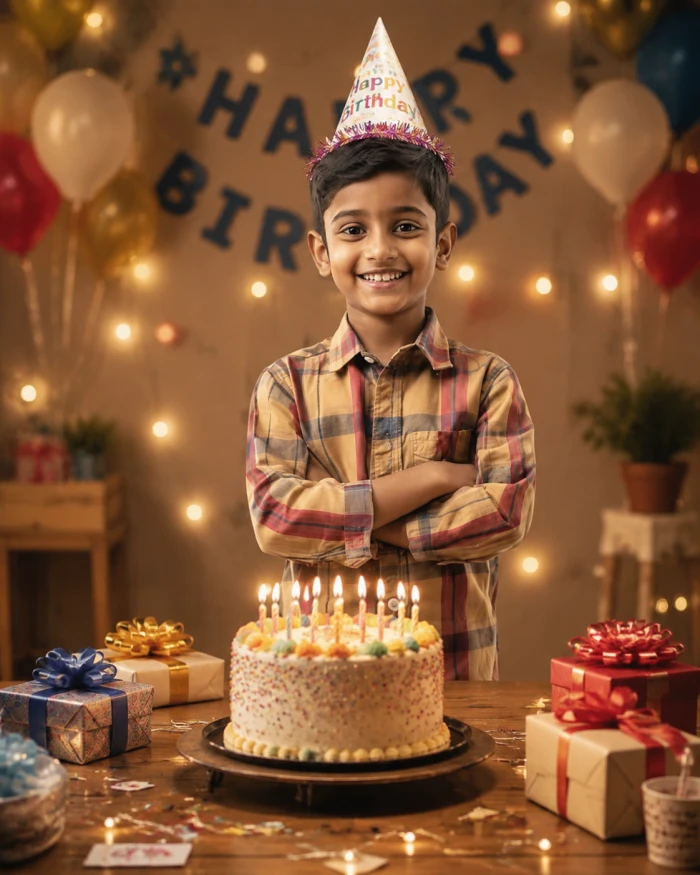 Little Boy’s Joyful Birthday Celebration sample