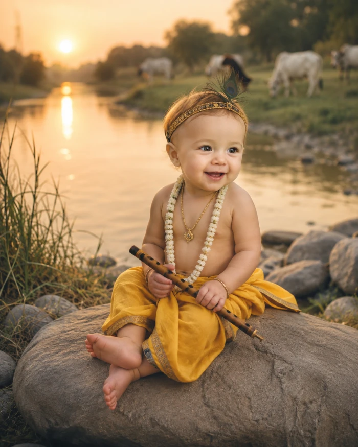Little Krishna by the River sample