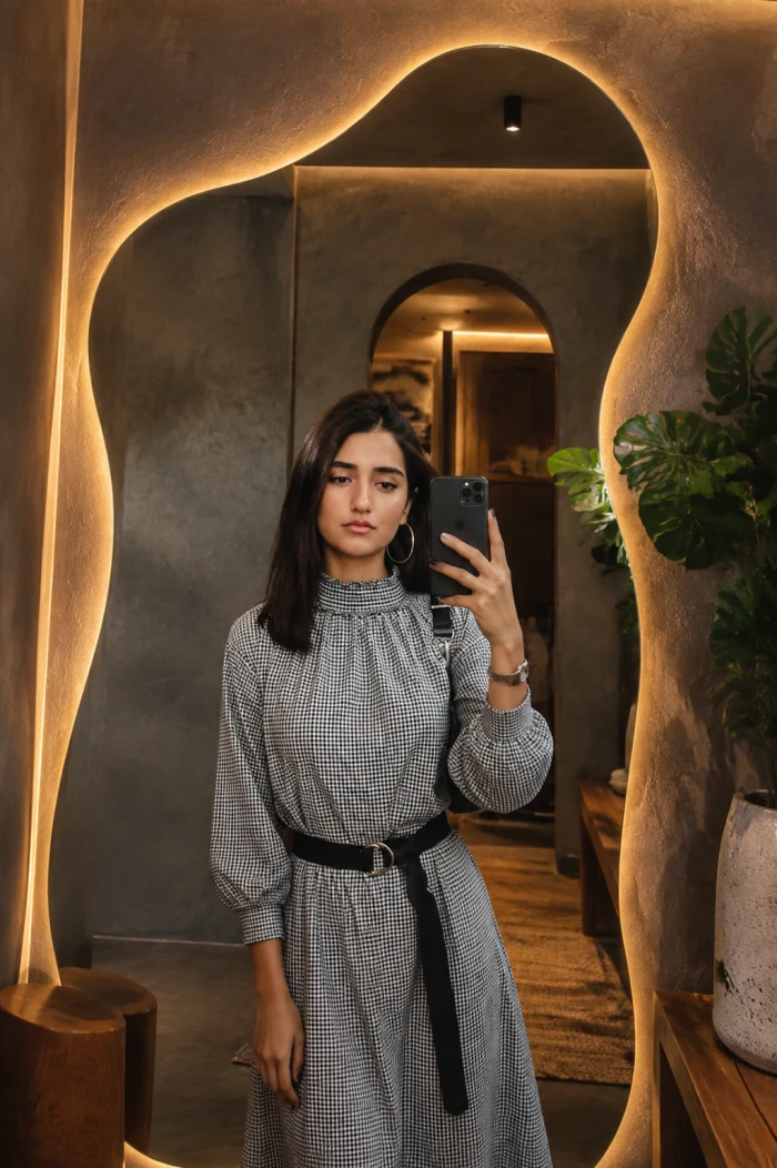 Luxury Dressing Room Mirror Selfie Portrait sample