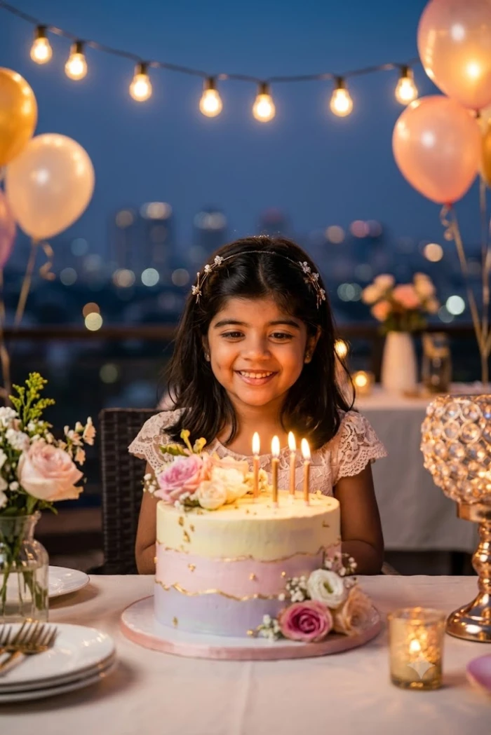 Luxury Rooftop Birthday Dinner Photoshoot sample