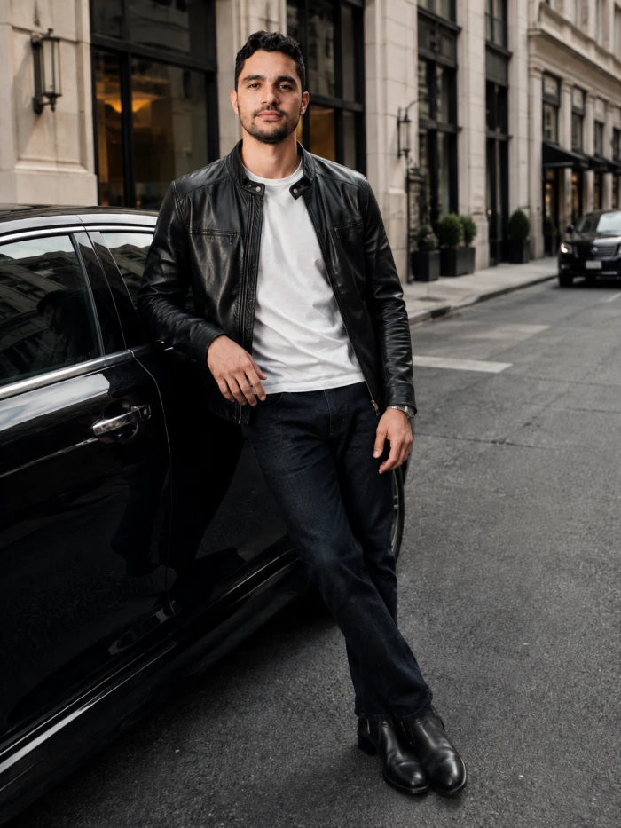 Luxury Sedan Street Style Look sample