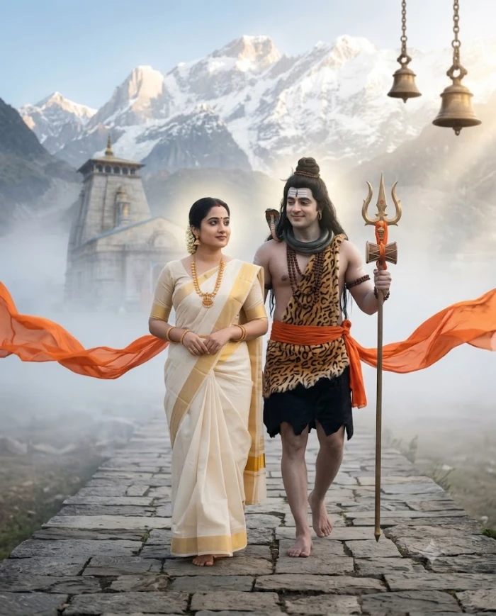 Mahadev Walking Beside Devotee sample
