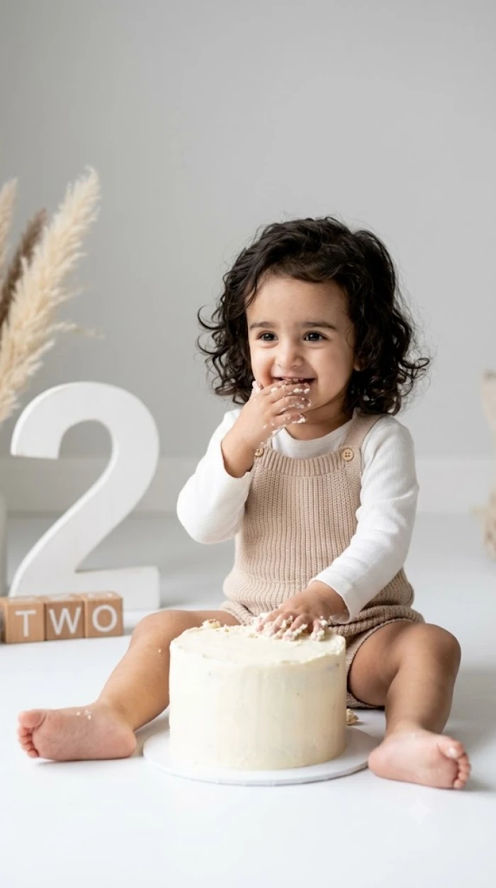 Minimalist Cake Smash Birthday sample
