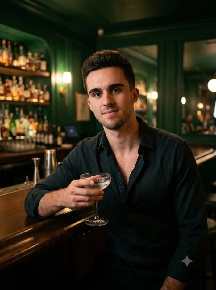 Moody Luxury Bar Portrait sample