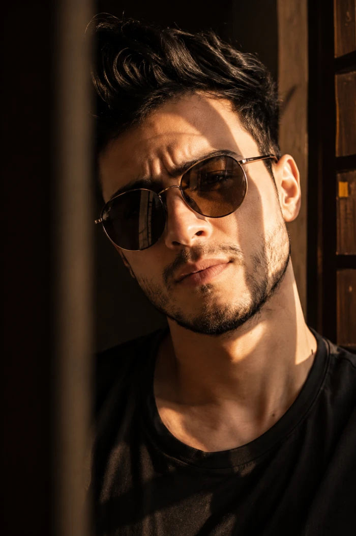 Moody Sunglasses Light-and-Shadow Close-Up sample