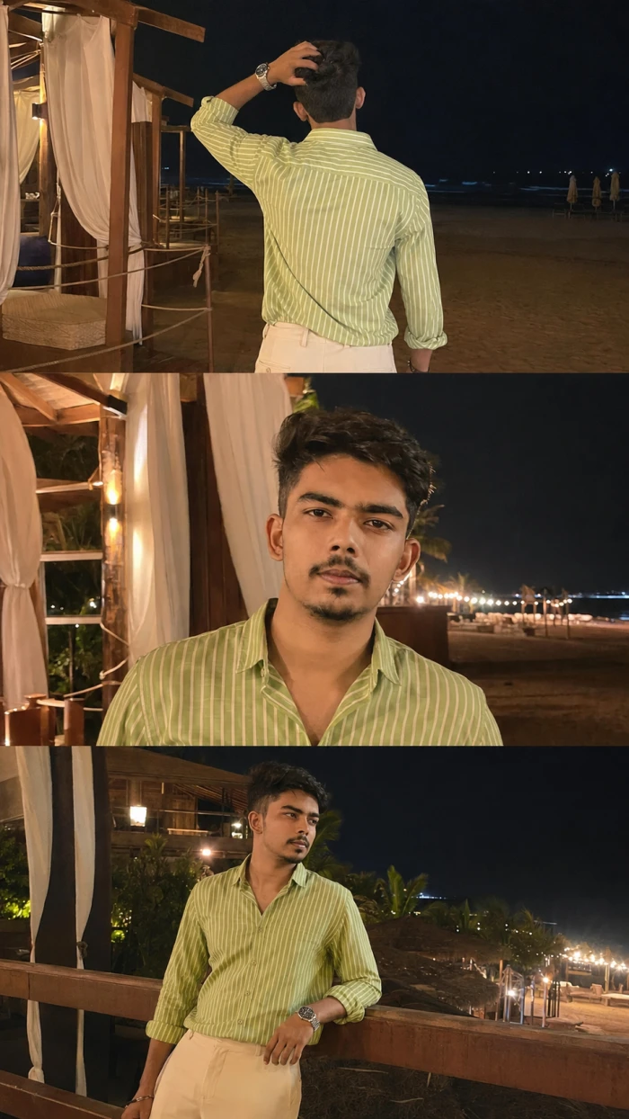 Night Resort 3-Frame Portrait sample