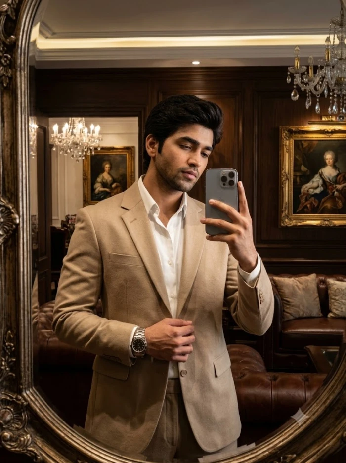 Old Money Suit Style Portrait sample