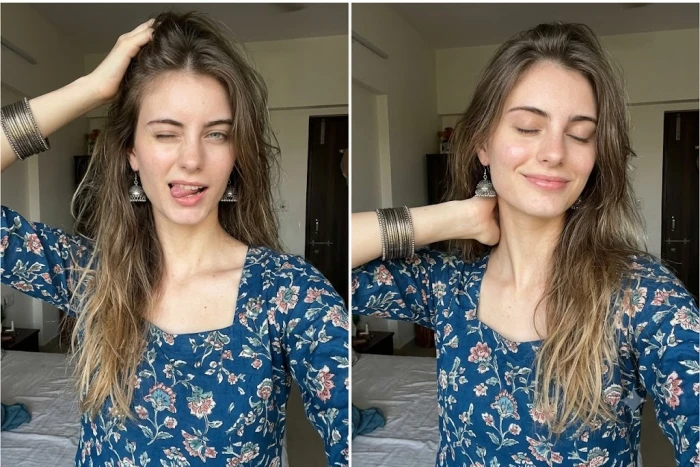 Playful Indoor Selfie Collage sample