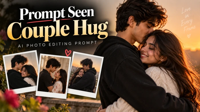 Prompt Seen Couple Hug: AI Photo Editing Prompt cover