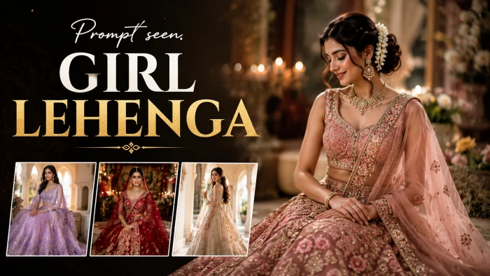 Prompt seen girl lehenga cover