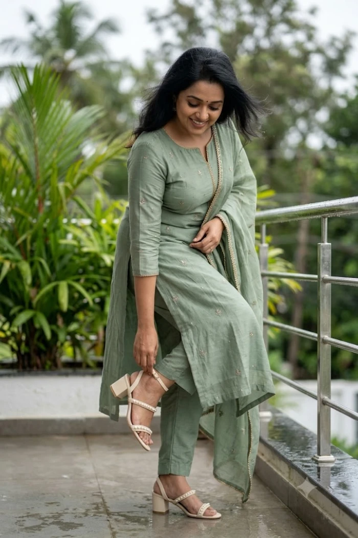 Rain-Washed Terrace Moment in Sage Green sample