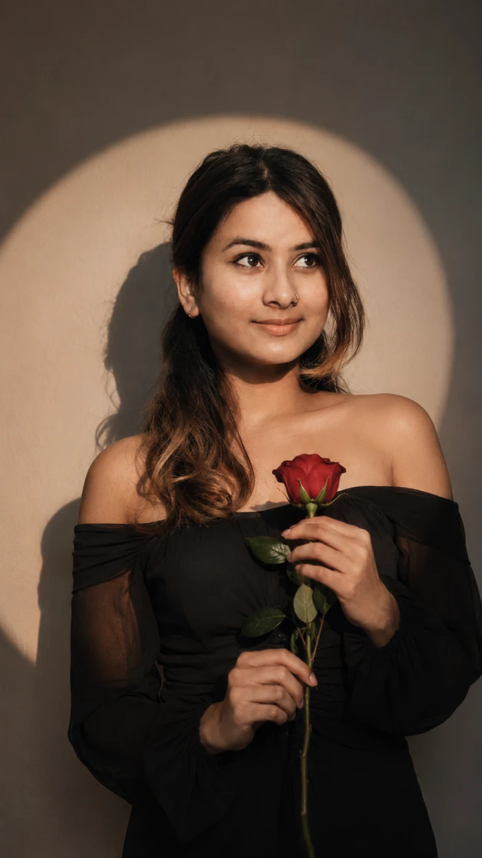 Red Rose Under a Soft Spotlight sample