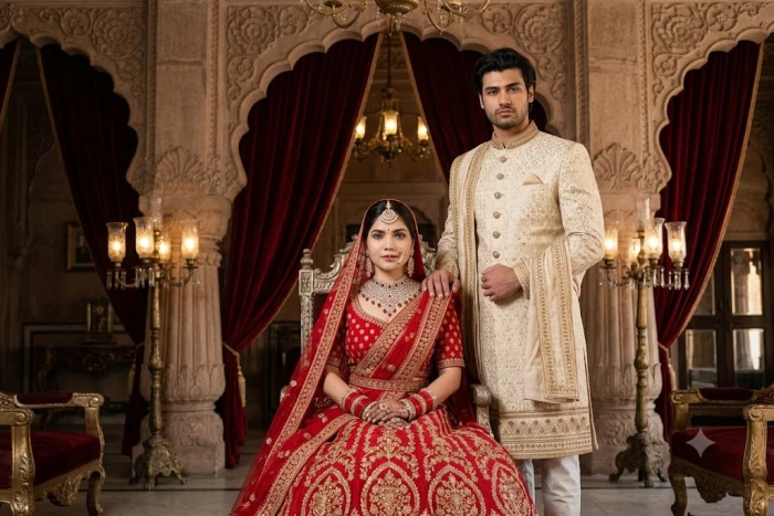 Regal Wedding Album Portrait sample
