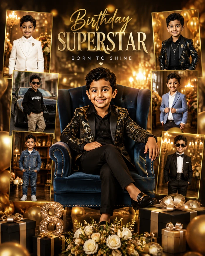 Rockstar Birthday Fashion Collage Look sample